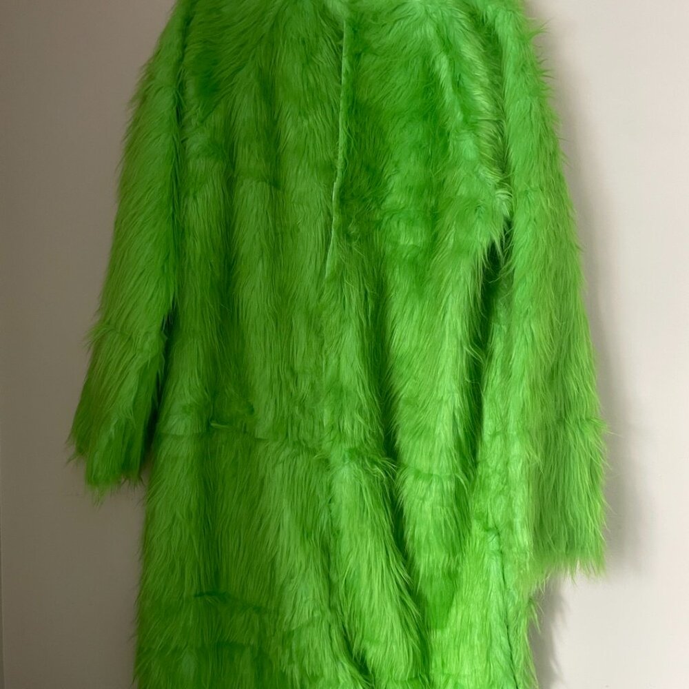 Neon Green Grinch Fur Coat